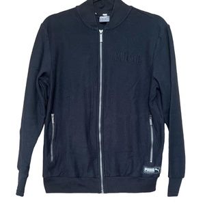 Black Puma Full zip pique jacket